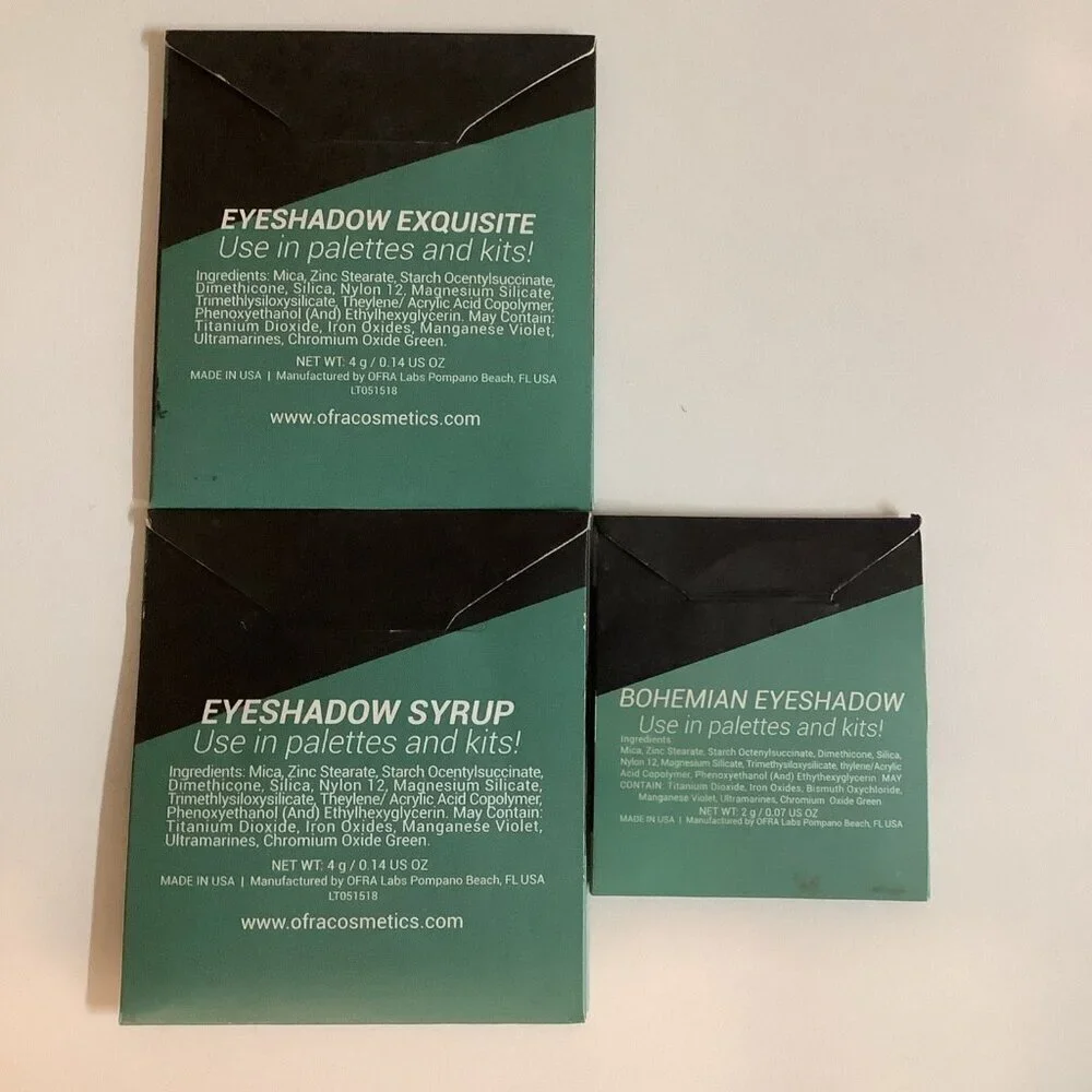 OFRA Cosmetics Eyeshadow Refills 0.14 oz X 3 Colors New In Package